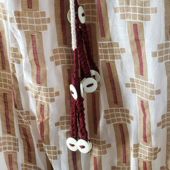 Anthropologie Kopal Sleeveless Flowy Top Tan/Red/Cream - Picture 3 of 6